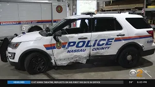 5 Nassau cops injured when teens rammed stolen car into police cruisers