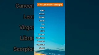 How Gemini sees the signs ♊ - Zodiac Signs Shorts #shorts