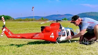HUGE RC BELL-412 SCALE MODEL TURBINE HELICOPTER FLIGHT DEMONSTRATION