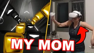 My Mom Is The Best Beat Saber Player