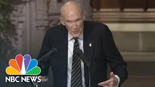 Former Senate Alan Simpson Wins Laughs And Recalls Bush As One Of 'Nature's Noble Men' | NBC News