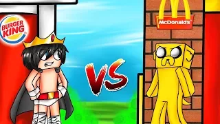 MINECRAFT: RETO DE LA BASE DE McDONALDS VS BASE DE BURGER KING  😆🍔 ¿CUÁL ES EL MEJOR RESTAURANTE?