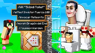 Hice TRAMPAS con COMANDOS ILEGALES en una Batalla de Mobs en MINECRAFT 😂