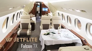 Falcon 7X interior video