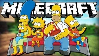 Minecraft The Simpsons Mod! - Homer, Marge, Lisa, Bart, Maggie