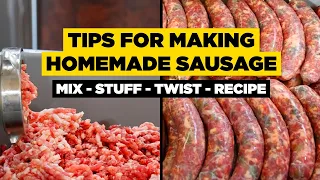 Homemade Sausage - MUST Know Beginner Tips BEFORE You Mix & Stuff