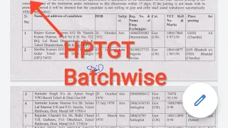 Appointment orders of TGT(Arts/NM/Med) from waiting panel on batchwise basis,dated 13.10.2020