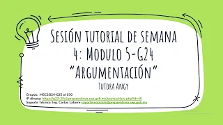 Sesión tutorial de semana 4, M5G24