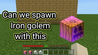 Can we spawn iron golem with enchanted carved pumpkin