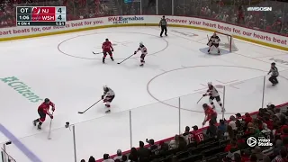 Devils vs capitals final 3 minutes of overtime 4/13/22 Luke Hughes wraparound (1st NHL goal)