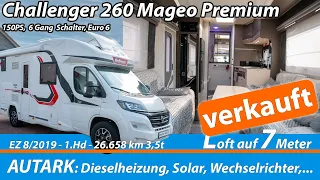 Roomtour - Challenger 260 - 2019 - Loft auf 7m - Dieselheizung und Wohnmobil Autarkpaket