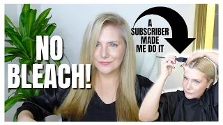 NO BLEACH BLONDE HAIR AT HOME WITH K18! A SUBSCRIBER MADE ME DO IT!