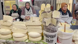 Dagestan!! Huge market! Homemade cheese, Miracle, Kurze! Smoked chicken! Makhachkala!