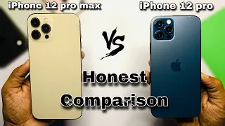 iPhone 12 Pro Max vs iPhone 12 Pro  Comparison | Honest Comparison in Hindi