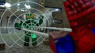 Spider Man vs Green Goblin vs Doc Ock (Minecraft Version) - Fight Scene