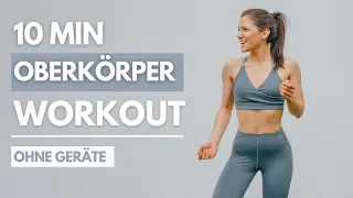 10 MIN Oberkörper Workout ohne Geräte | Oberkörper Home Workout mit den besten Übungen | Tina Halder