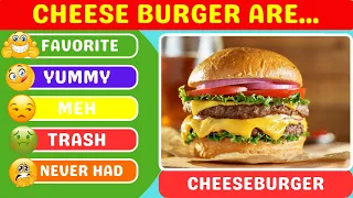 Tier List Rank Fast Food from Favorite to Trash 🍕📝 - Junk Food Quiz