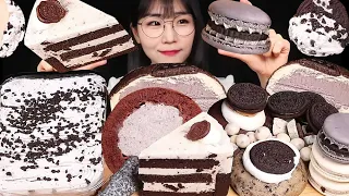 ASMR 오레오크림 쿠키앤크림 파티! 오레오케이크 오레오 크림빵 먹방~!! Oreo Cookie & Cream Oreo Cake Oreo Dessert MuKBang