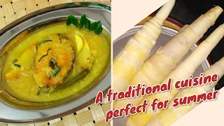 Traditional cuisine perfect for summer ll Fermented bamboo shoot fish curry ll খৰিচা মাছৰ টেঙা জোল