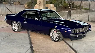 FOR SALE 1969 RS Pro Charged LS Camaro Restomod. Call 9168567931 or VICTORYLAPCLASSICS.NET