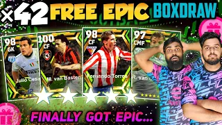 ×42 Free Epic Combined BOXDRAW E-FOOTBALL 24🔥 | Got Epic😱 | Last Day |Huge Pack Opening