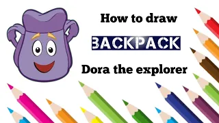 How to draw Backpack from Dora the explorer in a simple way | kids drawing