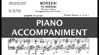 Morgen Op.27 No.4 (R. Strauss) - Piano Accompaniment in E Major