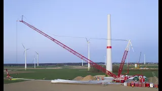 Liebherr - LR 1800-1.0 First job for wind power