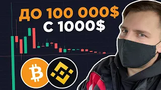 $100,000 From $1000 On Futures! Part 1! Cryptocurrency Trading On Binance Future! Scalping Glass