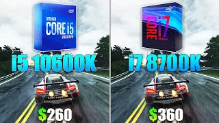 Core i5 10600K vs Core i7 8700K Test in 10 Games