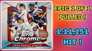 1 of 1 PULLED ! 2022 Topps Chrome Update Mega Box! #sports #sportscards #baseball