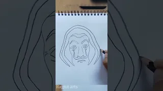 money heist mask drawing | #shorts video