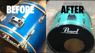 Drum Restoration, Cleaning Hardware, Drum Painting