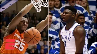 Zion's 35 not enough, Duke loses to Syracuse in OT | College Basketball Highlights