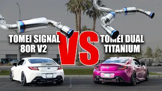 Tomei Titanium Exhaust Single vs Dual | 80R V2 Vs the NEW DUAL