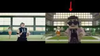 PSY Gagnam Style V.S  Diggin Minecraft Style