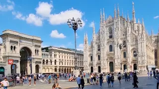 Milan 🇮🇹 Italy -  Cathedral Square Walking Tour 4K Ultra HD