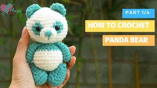 #183 | Amigurumi Panda Bear Crochet Pattern (1/4) | How To Crochet Amigurumi Animal | AmiguWorld