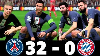 FIFA 23 - RONALDO, MESSI, MBAPPE, NEYMAR ALL STARS | PSG 32 - 0 BAYERN MUNICH | UCL FINAL [4K60]