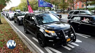 Jewish Trump Car Rally in Brooklyn, New York