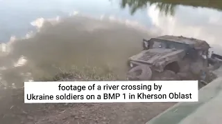 Ukraine soldiers crossing a river with bmp 1. #russia #ukraine