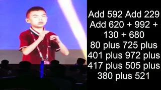 Mathematical  Chinese Young Boy Genius China Viral Video 2018