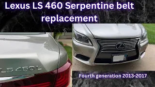 How to change serpentine belt on Lexus LS460?