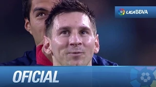 Homenaje a Messi en el videomarcador del Camp Nou