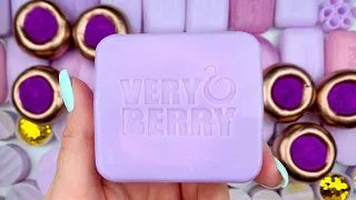 PURPLE TOY★ASMR SOAP★Crushing soap ★ Clay cracking★Soap boxes with starch and glitter★