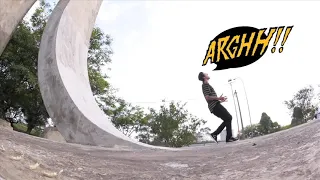 Luan Oliveira HUGE Fakie Kickflip 360