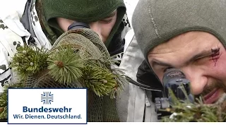 Scharfschützen der Bundeswehr üben in eisiger Kälte