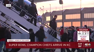 Chiefs land in KC after Super Bowl LVIII