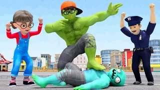 Scary Teacher 3D NickHulk and Tani vs Dr Zomboss Suspect Police Funny Animation