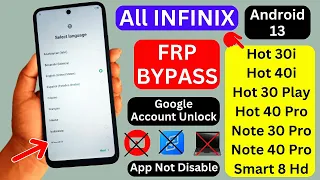 All Infinix Android 13 FRP Bypass Apps Not Install 2024 | Hot30i / Hot40i / Note 40 Pro Frp Bypass